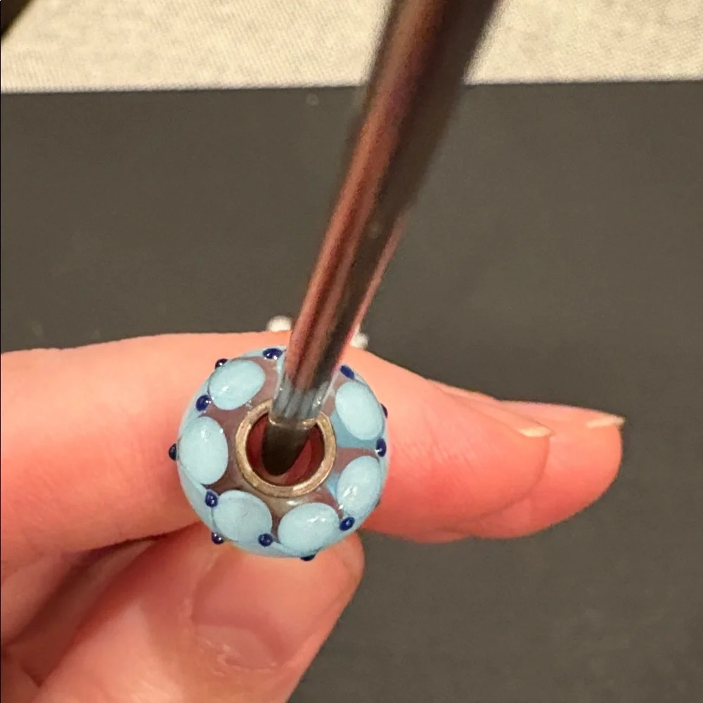 Trollbeads Blue Textured Bead - Picture 3 of 3